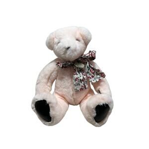 Vintage 1992 Gund Victoria's Secret Pink Floral Feminine Soft Plush Teddy Bear